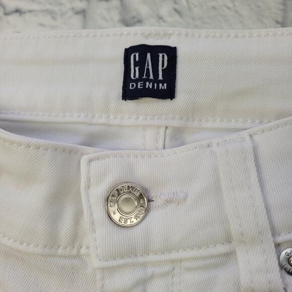 GAP Optic White Denim Curvy True Skinny Jeans Vacation size 29/8 Short - Picture 4 of 15